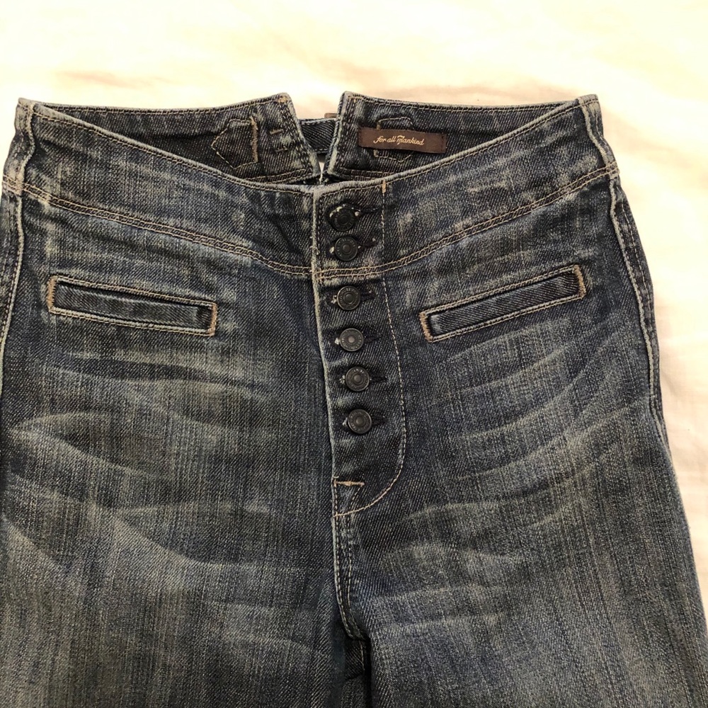 7 for all mankind wide leg high waisted jeans